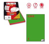 Etichette Adesive Markin - A4 - 210x297 mm - X210C503VE (Verde Conf. 100)