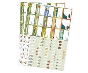 Etichette Adesive Materie Per Scuola -138 Etichette Giungla diverse dimensioni - Etichetta Personalizzabile Nome Materie - Adesivi Quaderni Libri Personalizzate