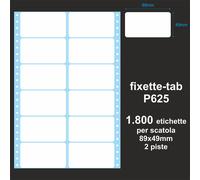 Etichette adesive modulo continuo a 2 piste 89x49mm