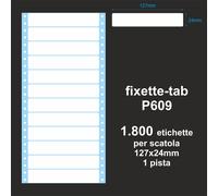 Etichette adesive modulo continuo ad 1 pista 127x24mm