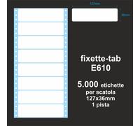 Etichette adesive modulo continuo ad 1 pista 127x36mm