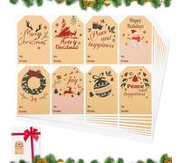 Etichette Adesive Natalizie - Adesivi Regalo In Carta | Confezione Da 80 Etichette Per Scrittura Facile | Decorazione Per Confezioni Regalo, Buste E Celebrazioni Familiari