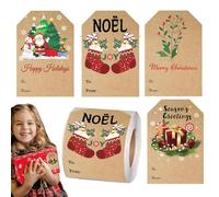 Etichette Adesive Natalizie | Etichetta Adesiva Decorativa - Etichette Per Nomi Natalizie Festive,Per Lavoretti Creativi Casa Festa Famiglia Incarto Vacanza Celebrazione Stagionale l Scuola