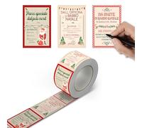Etichette Adesive Natalizie Originali - x250 Etichetta per Regali Natale - Adesivi Chiudi Pacchi Sacchetti Regalo Natalizi - Sigilli di Tenuta Auto Adesivi Pacco Natalizio