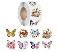 Etichette adesive per adesivi floreali 500 Sigillo decorativo per buste per regali, matrimoni, compleanni, feste Farfalle decorative