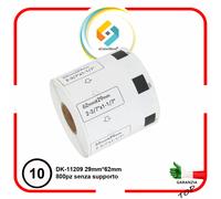 Etichette adesive per Brother DK 11209 QL500 QL500A QL550 QL560VP QL570 10 PZ