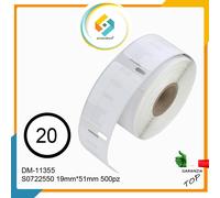 Etichette adesive per DYMO 11355 S0722550 LABELWRITER 400 450 500pz 20 rotoli