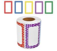 Etichette adesive per etichette, 300 etichette colorate con nome, etichette adesive, grandi etichette adesive per bordi per regali scolastici e ufficio (8,9 x 5,8 cm, 5 colori)