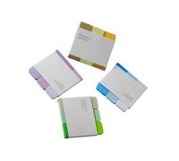Etichette adesive per promemoria scritti e segni pagina, 4 | Blocchi note in carta, forma con angoli arrotondati, categorie con codice colore, ideali per promemoria