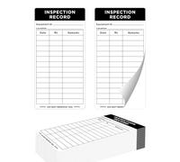 Etichette adesive per registri di ispezione - Confezione da 100 moduli e adesivi per ispezione a pois, 15,2 x 7,6 cm, adesivi di sicurezza per manutenzione delle apparecchiature, controllo qualità e