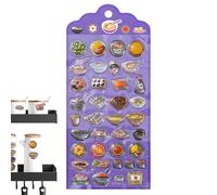 Etichette adesive per scrapbooking, decalcomanie alimentari in miniatura per compleanno, in PVC tridimensionale, stile giapponese, impermeabile, per laptop, bottiglia d'acqua, diari, album di ritagli