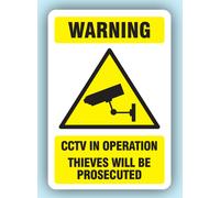 Etichette Adesive Per Tag Swing Sicurezza CCTV I Ladri Saranno Perseguitati