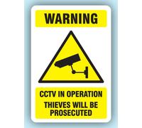 Etichette Adesive Per Tag Swing Sicurezza CCTV I Ladri Saranno Perseguitati