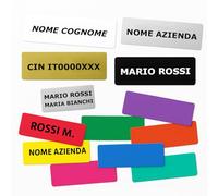 Etichette Adesive Personalizzate in Vinile per Citofono o Posta - Resistenti per Esterno, con Codice CIN per Locazioni Turistiche, B&B, Hotel e Case Vacanza - Targhette Vari Colori e Misure