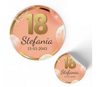 Etichette Adesive Personalizzate per compleanno 18 Anni 175 pezzi (FFSTICK46)