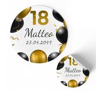 Etichette Adesive Personalizzate per compleanno 18 Anni 175 pezzi (FFSTICK48)