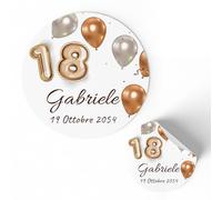 Etichette Adesive Personalizzate per compleanno 18 Anni 175 pezzi (FFSTICK49)