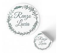 Etichette Adesive Personalizzate per Matrimonio ed ogni occasione 175 pezzi (FFSTICK17)