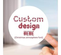 Etichette adesive personalizzate per Natale, per caramelle, candele, bomboniere, biglietti di auguri, feste di ringraziamento (bianco)