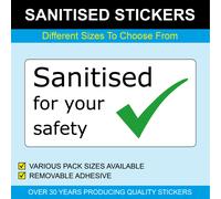 Etichette Adesive Protettive Sanitizzate Pre-Stampate, Scegli 3 Misure
