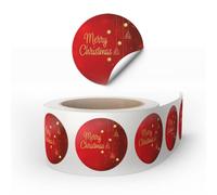Etichette Adesive Regalo Natale - Maxi Etichetta Regali Merry Christmas Chiudi Pacchi Natalizie - Adesivi di Tenuta Sacchetti Natalizi - Sigillo di Garanzia Pacco - Sigilli Auto Adesivi Tema Natalizio