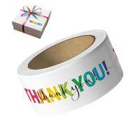Etichette adesive rettangolari con scritta "Thank You", 120 pezzi, 2,5 x | Adesivi di ringraziamento per piccole imprese, 3 buste, biglietti di auguri, borse, scatole, imballaggi, matrimoni, lauree
