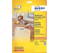 Etichette Adesive Rimovibili Avery - A4 - 210x297 mm - L4735REV-25 (Bianco Conf.