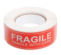Etichette Adesive Rosse Fragile Handle With Care | Carta Patinata Autoadesiva, Stampa Chiara e Colore Vivace, per Magazzino, Tubi Postali e Superfici Plastiche