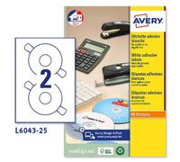 Etichette Adesive Rotonde CD Avery - 117 mm - L6043-25 (Bianco Conf. 25)