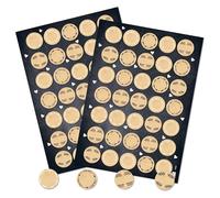 Etichette adesive rotonde marroni da scrivere, set 70: adesivi personalizzabili per bomboniere, comunione, matrimonio, confezioni regalo, barattoli, fai da te, Ø 3,2 cm