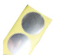 Etichette adesive sigillanti, 100 adesivi da 45 mm for timbri, note adesive, etichette for sigillare pacchetti regalo, scrapbooking(Silver)