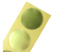 Etichette adesive sigillanti, 100 adesivi da 45 mm for timbri, note adesive, etichette for sigillare pacchetti regalo, scrapbooking(GOLD)