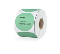 Etichette adesive termiche rotonde autoadesive da 5,1 cm, rotonde, autoadesive, compatibili con stampanti termiche per aziende con codice QR, marcatura del logo, 750 fogli/1 rotolo