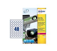 Etichette adesive tonde L4716 - in poliestere - laser - permanenti - diametro 30