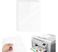 Etichette adesive trasparenti formato A4, 10 fogli, impermeabili, stampabili, in vinile, autoadesive, ad asciugatura rapida, per stampanti laser a getto d'inchiostro, 297 x 210 mm