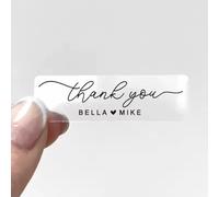 Etichette adesive trasparenti personalizzate rettangolari for matrimonio, etichette for tubi di bolle trasparenti, bottiglie di bolle di sapone vuote