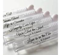Etichette adesive trasparenti rettangolari personalizzate, etichette a bolle, bomboniere personalizzate for matrimoni, adesivi for tubi, 100 pezzi