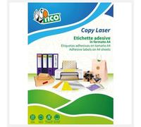 etichette adesive lp4f - in carta - angoli arrotondati - permanenti - 47,5 x 25,5 mm - 44 et/fg - 70 fogli - arancio flu