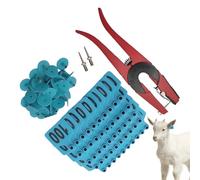 Etichette auricolari | Etichette per bestiame da pascolo, numero 001-100 etichette identificative animali con applicatore per la gestione del bestiame Programmi di allevamento di bovini bovini e capre