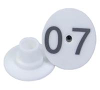 Etichette auricolari per bestiame 100 Pezzi Marchi Auricolari, Numero di Bestiame in Colore Brillante 01-100 Accessori for Marcatura di Marchi Auricolari for Suini, Pecore, Capre e Animali(White)
