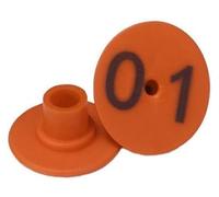 Etichette auricolari per bestiame 100 Pezzi Marchi Auricolari, Numero di Bestiame in Colore Brillante 01-100 Accessori for Marcatura di Marchi Auricolari for Suini, Pecore, Capre e Animali(Orange)