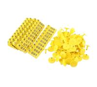 Etichette Auricolari Per Bovini | 100 Pezzi Numerati 001-100 Forniture Per Bestiame | Etichette Orecchie Pecore - per Pascolo Fattoria Pecore Cani Cervi Conigli Maiali Giardino Esterno Cortile Casa