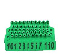 Etichette auricolari per bovini, Confezione da 100 etichette auricolari for bovini multicolori, dimensioni multiple numerate 001-500(Green 6 * 7.5cm (2.36 * 2.95in),401-500)