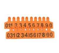 Etichette auricolari per bovini, Confezione da 100 etichette auricolari numerate for bovini di varie dimensioni multicolori(Orange,4 * 5cm (1.57 * 1.96in) 001-100)