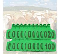 Etichette auricolari per bovini, Confezione di 100 etichette auricolari numerate for bestiame, dimensioni multiple multicolori(Green 6 * 7.5cm (2.36 * 2.95in),501-600)
