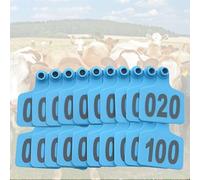 Etichette auricolari per bovini, Confezione di 100 etichette auricolari numerate for bestiame, dimensioni multiple multicolori(Blue 6 * 7.5cm (2.36 * 2.95in),601-700)