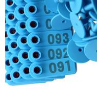 Etichette auricolari per bovini, Confezione di etichette auricolari for bestiame 001-1000 numeri multicolori(Blue,401-500)