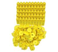 Etichette auricolari per bovini, Confezione di etichette auricolari for bestiame 001-1000 numeri multicolori(Yellow,401-500)