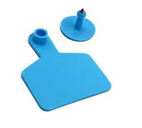 Etichette auricolari per bovini da 100 pezzi Etichette identificative per animali in PE brillante, etichette auricolari di grandi dimensioni adatte per la gestione del bestiame, bovini adu blu 100pcs