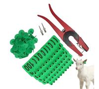 Etichette auricolari per bovini | Etichette per bestiame pascolo - Numero 001-100 Etichette auricolari con applicatore per la gestione del bestiame Identificazione dei programmi di allevamento di
